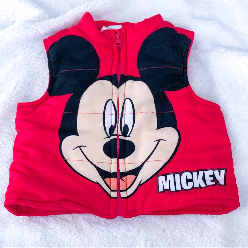Disney Baby Mickey Mouse Red Vest Soft 12M